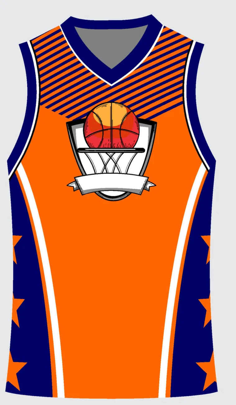 Basketball Uniform Amber Navy custom jersey
