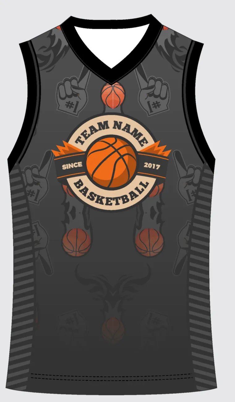 Basketball Uniform Graphite Onyx Echo custom jersey