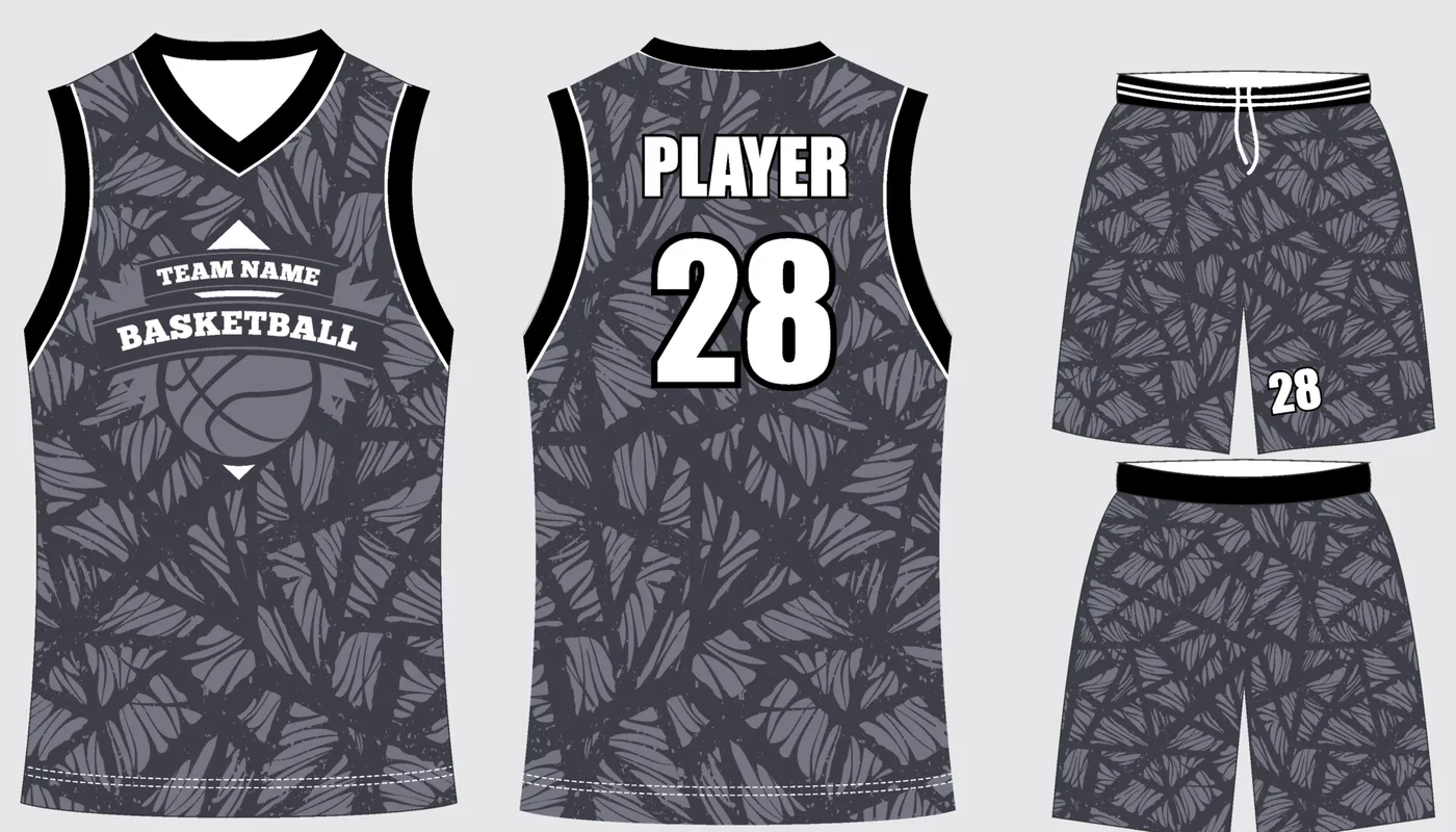 Basketball Uniform Graphite Steel — jersey and shorts