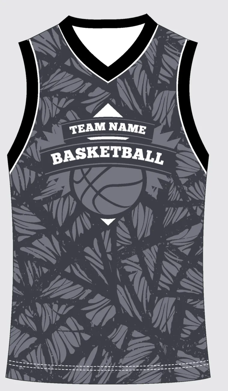 Basketball Uniform Graphite Steel custom jersey