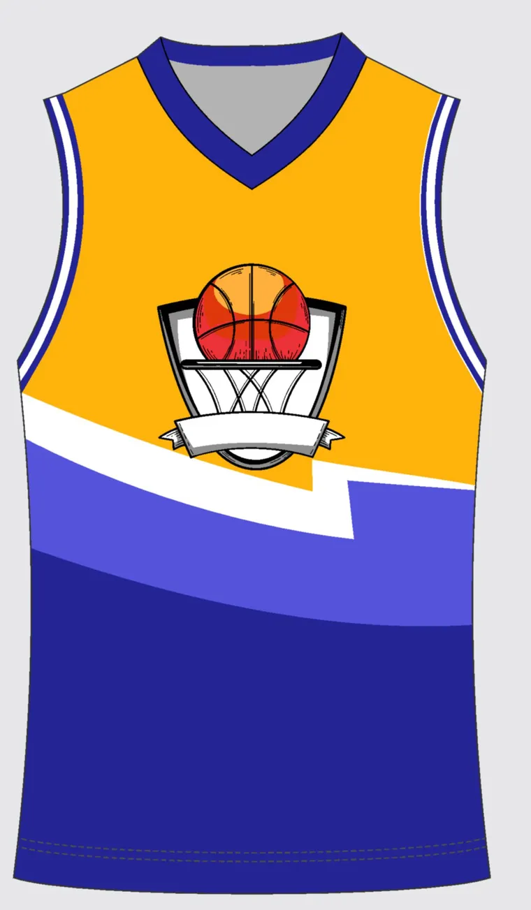 Basketball Uniform Indigo Gold custom jersey