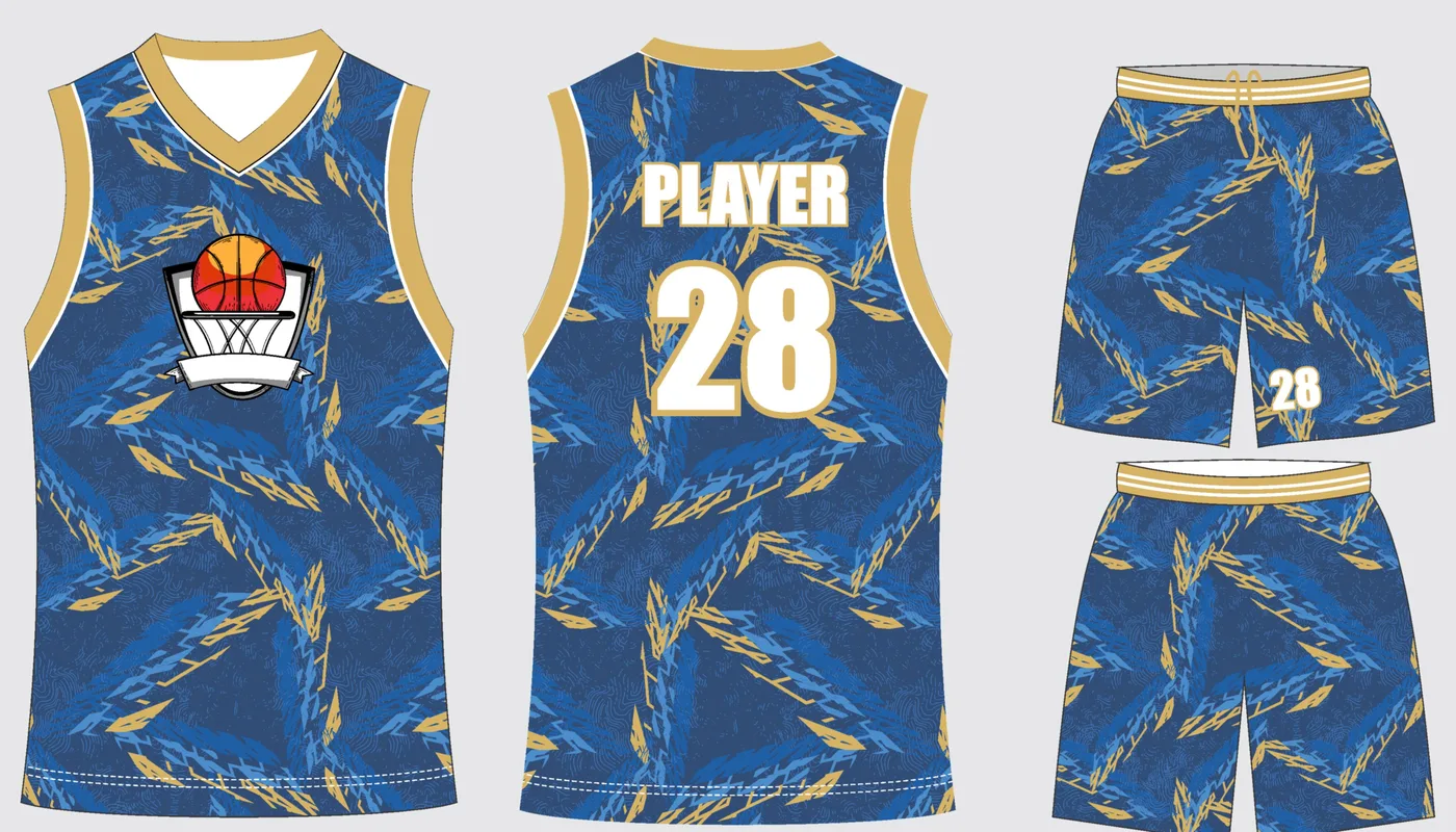 Basketball Uniform Indigo Royal — jersey and shorts