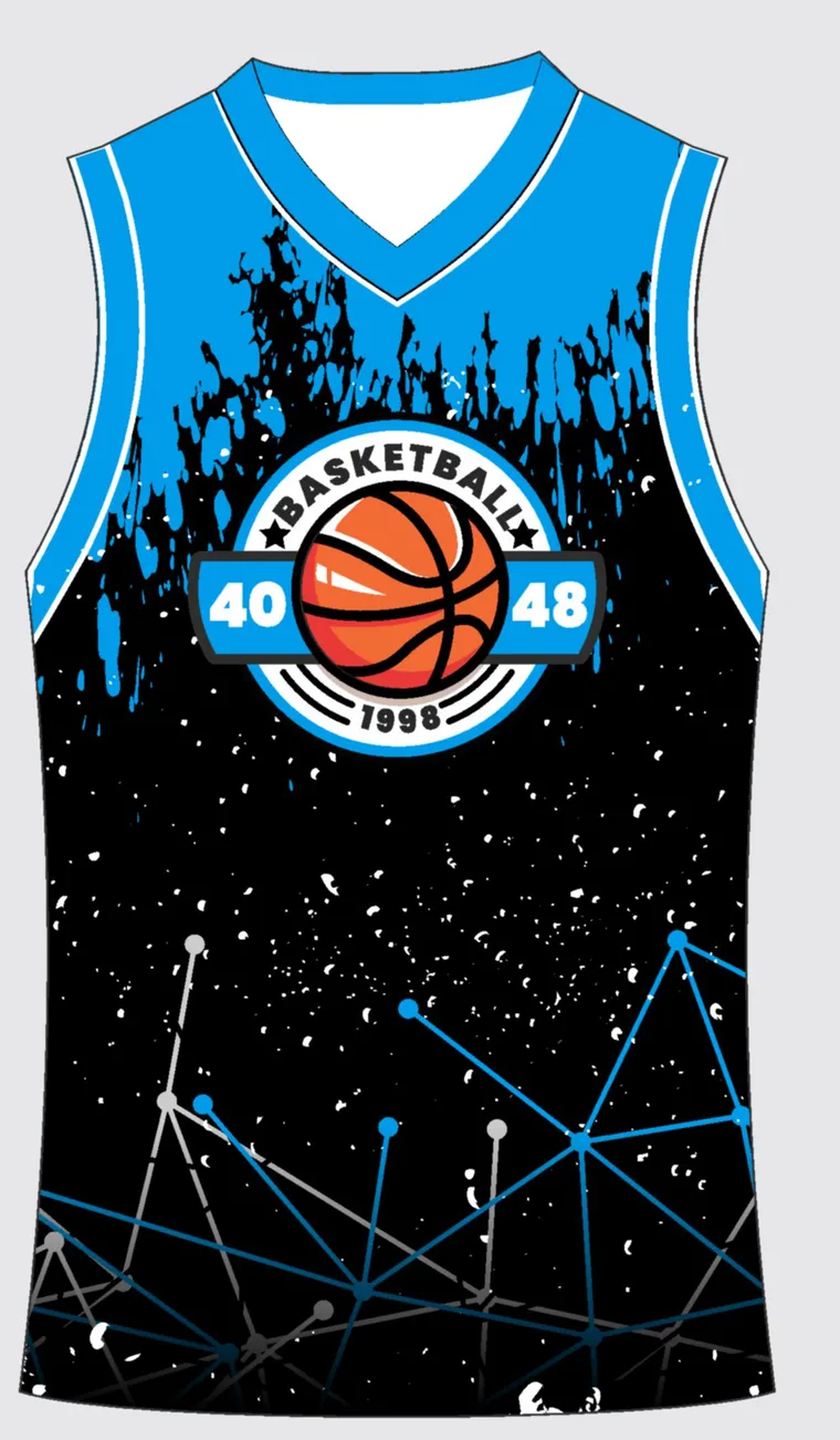 Basketball Uniform Onyx Azure Rally custom jersey