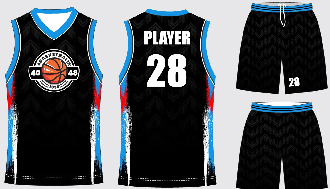 Basketball Uniform Onyx Azure Shift — jersey and shorts