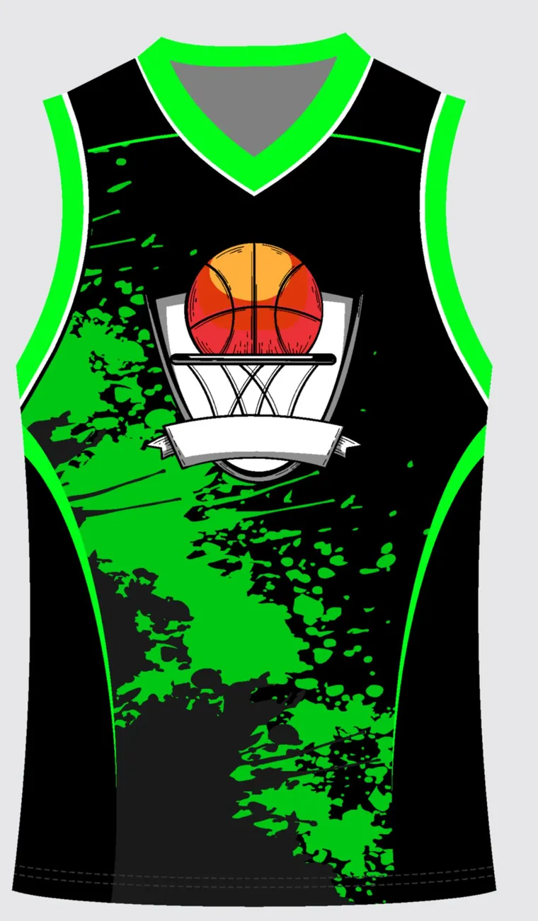 Basketball Uniform Onyx Emerald Drift custom jersey