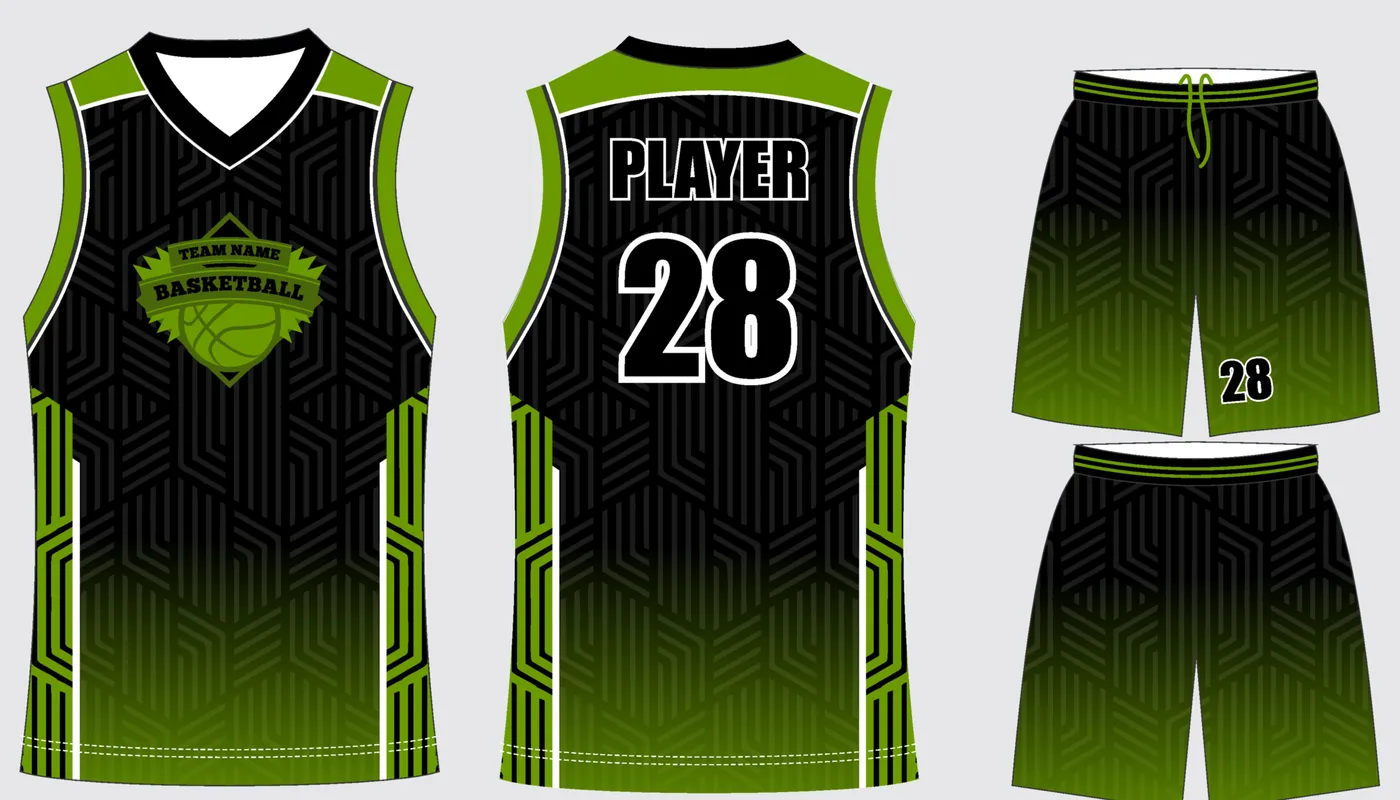 Basketball Uniform Onyx Forest — jersey and shorts