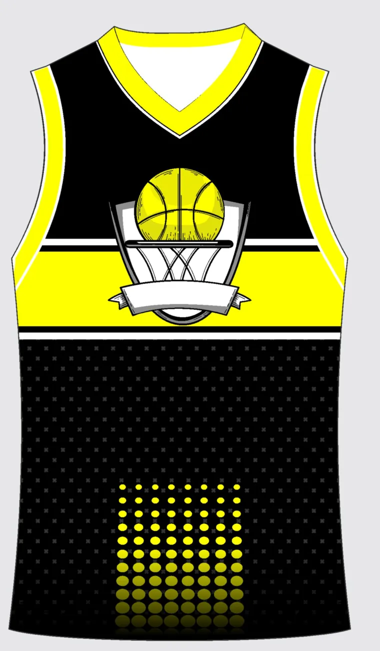 Basketball Uniform Onyx Gold Crest custom jersey