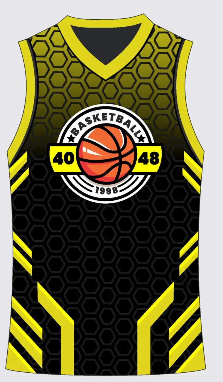 Basketball Uniform Onyx Gold Pulse custom jersey