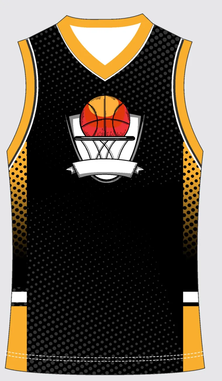 Basketball Uniform Onyx Gold Shift custom jersey