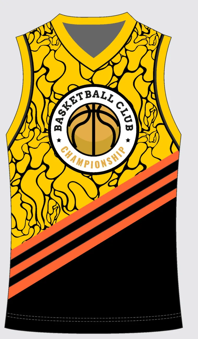 Basketball Uniform Onyx Gold Spark custom jersey