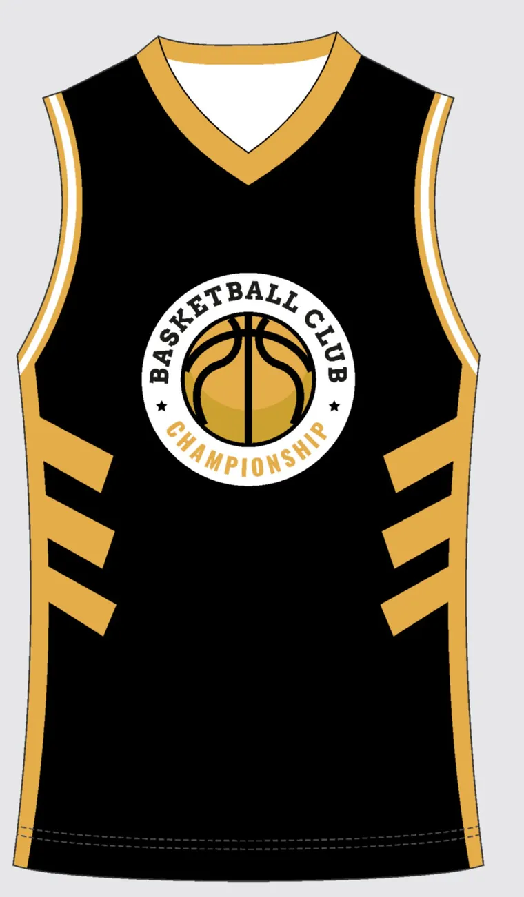 Basketball Uniform Onyx Gold Strike custom jersey