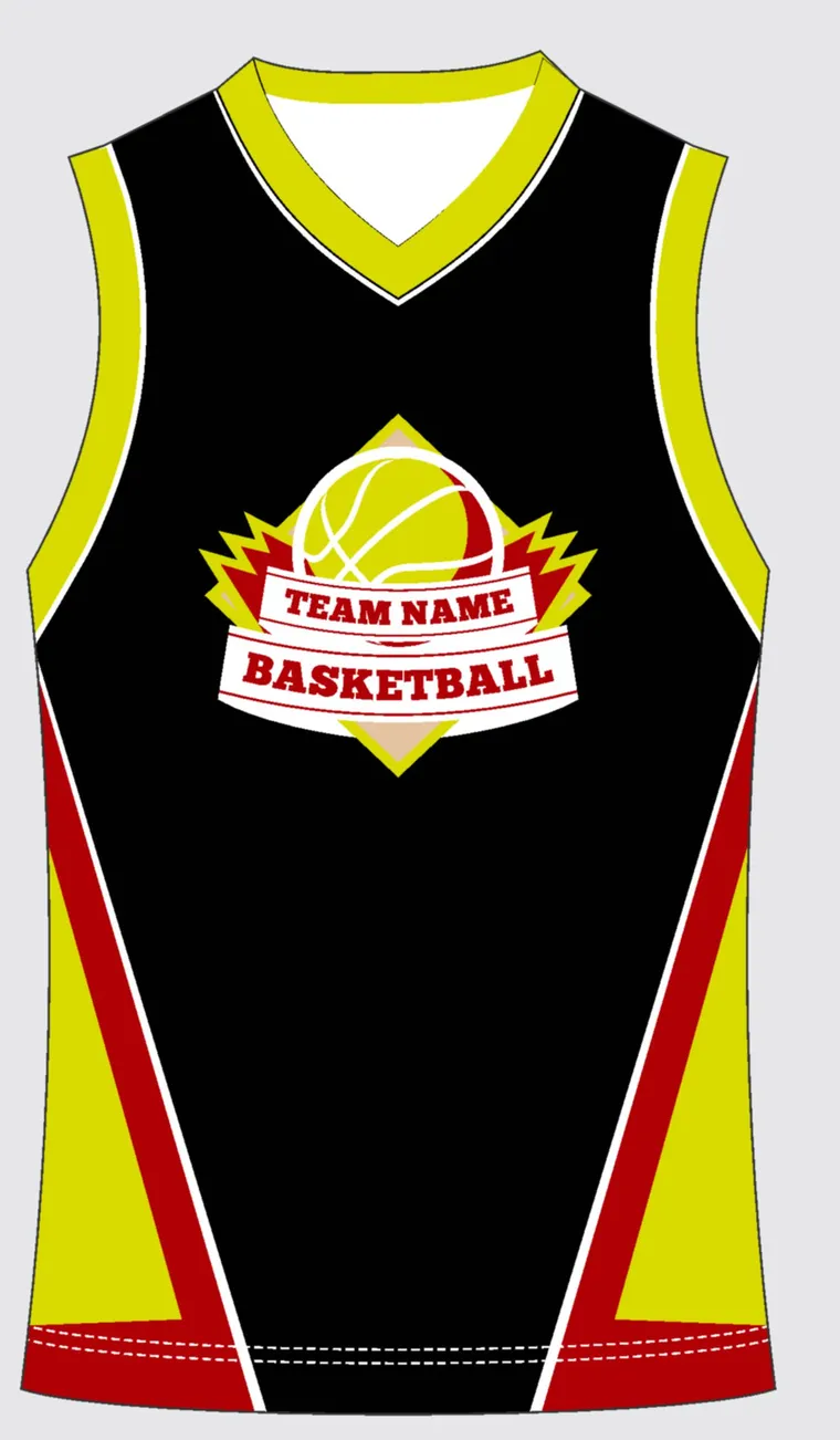Basketball Uniform Onyx Gold Vortex custom jersey
