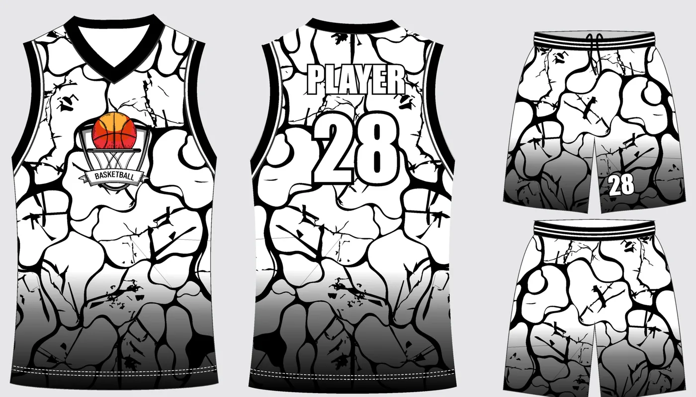 Basketball Uniform Onyx Graphite Blaze — jersey and shorts