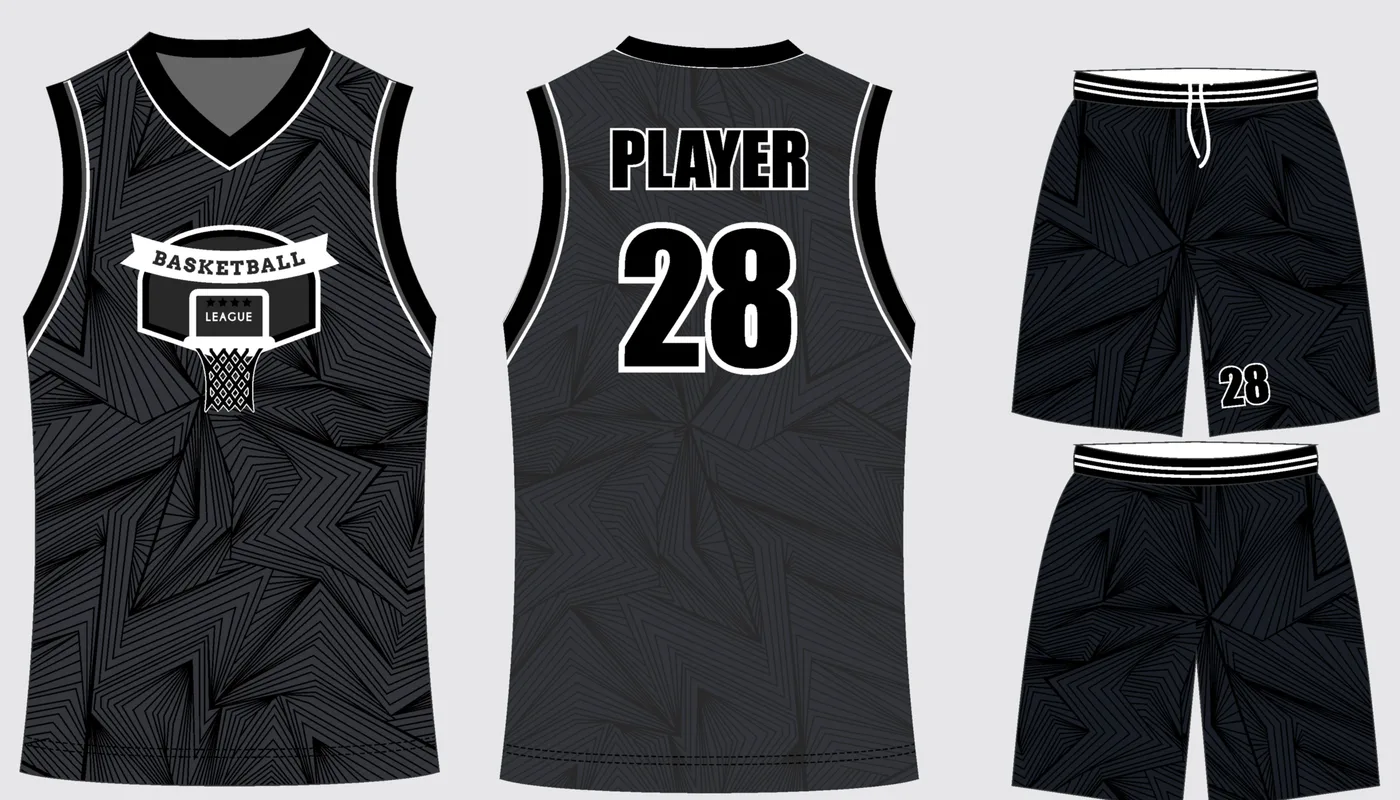 Basketball Uniform Onyx Graphite Drift — jersey and shorts