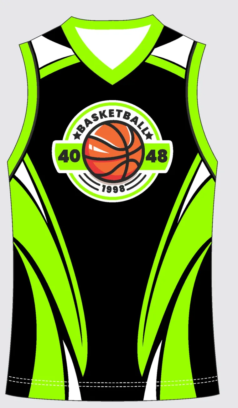 Basketball Uniform Onyx Lime custom jersey