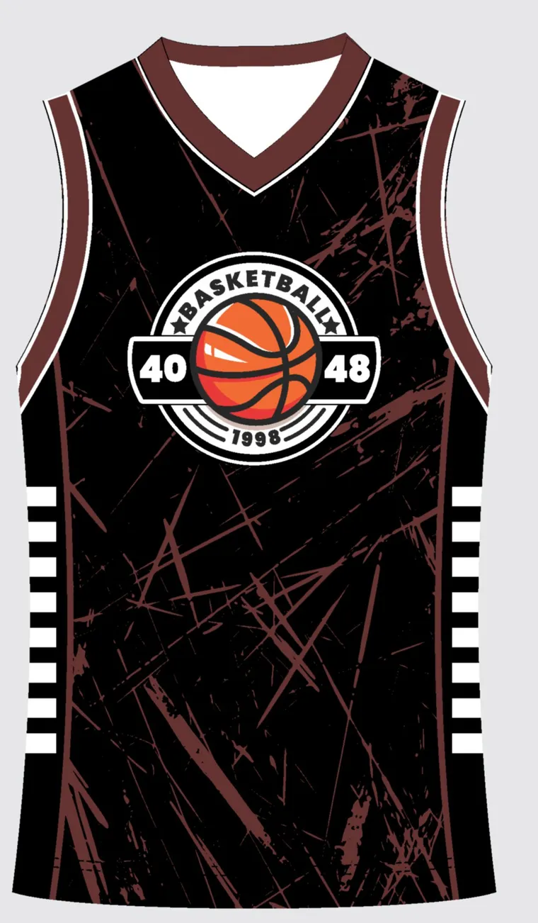 Basketball Uniform Onyx Maroon custom jersey