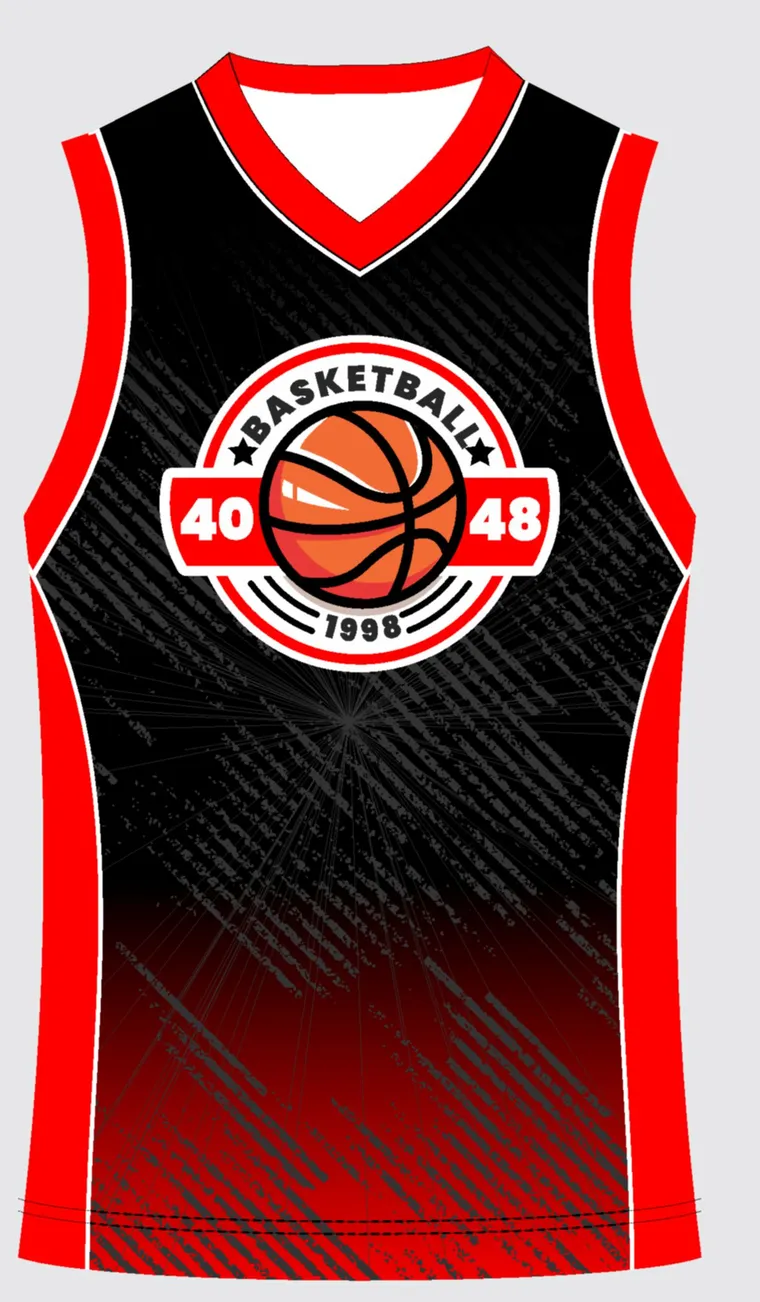 Basketball Uniform Onyx Scarlet custom jersey