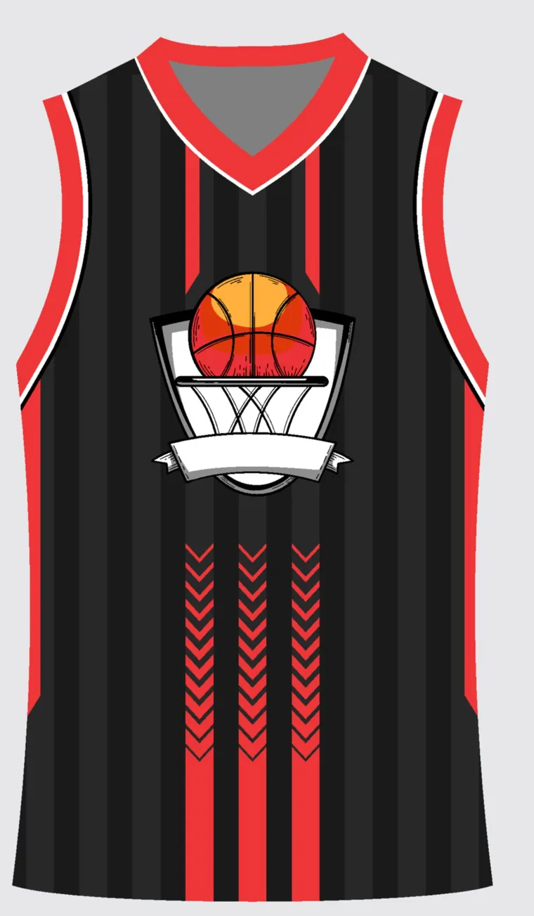 Basketball Uniform Onyx Scarlet Echo custom jersey
