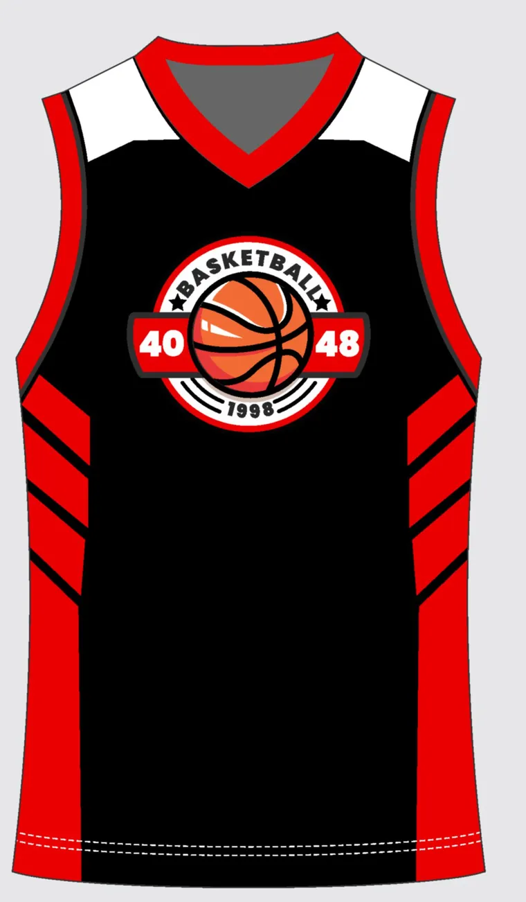 Basketball Uniform Onyx Scarlet Vortex custom jersey