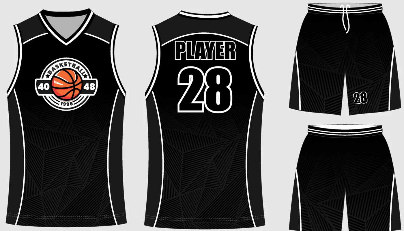 Basketball Uniform Onyx Silver — jersey and shorts