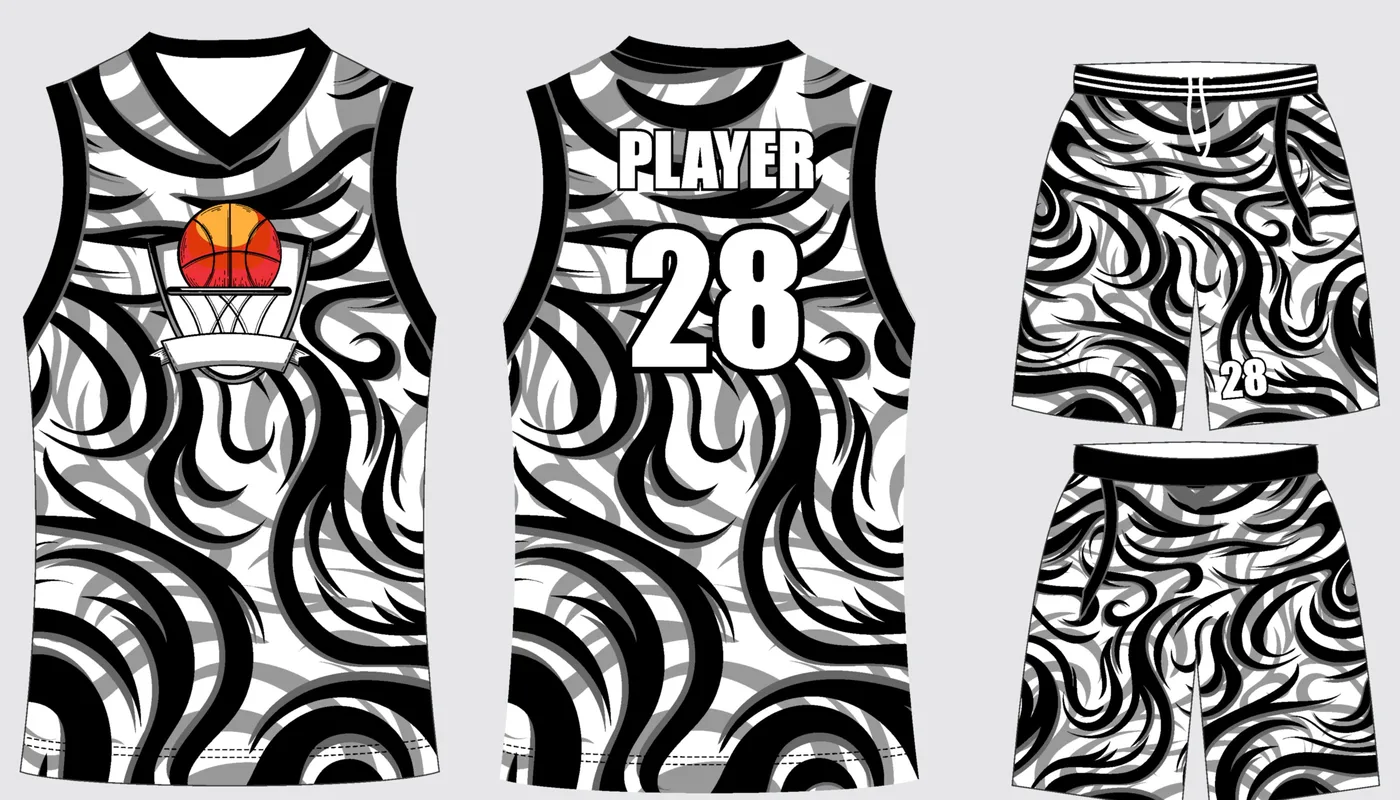 Basketball Uniform Onyx Steel — jersey and shorts