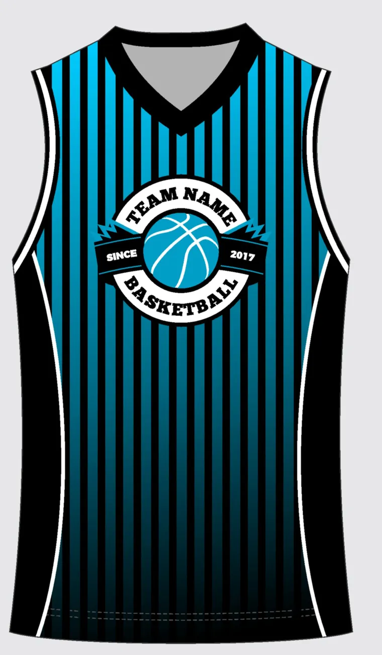 Basketball Uniform Onyx Teal custom jersey