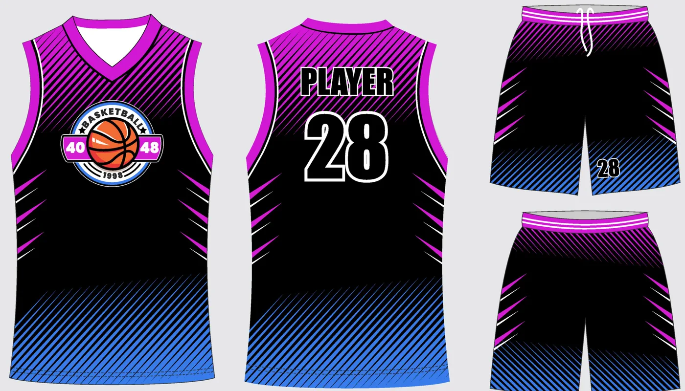 Basketball Uniform Onyx Violet — jersey and shorts