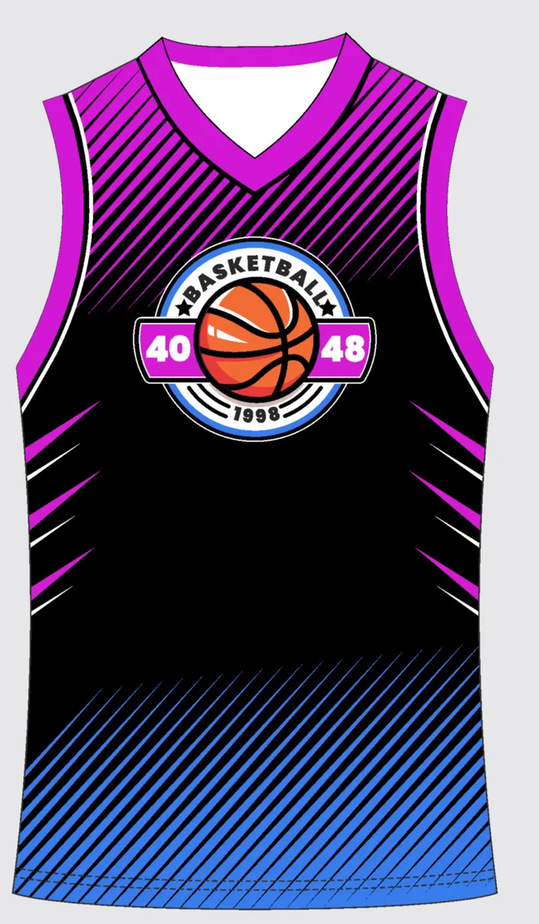 Basketball Uniform Onyx Violet custom jersey