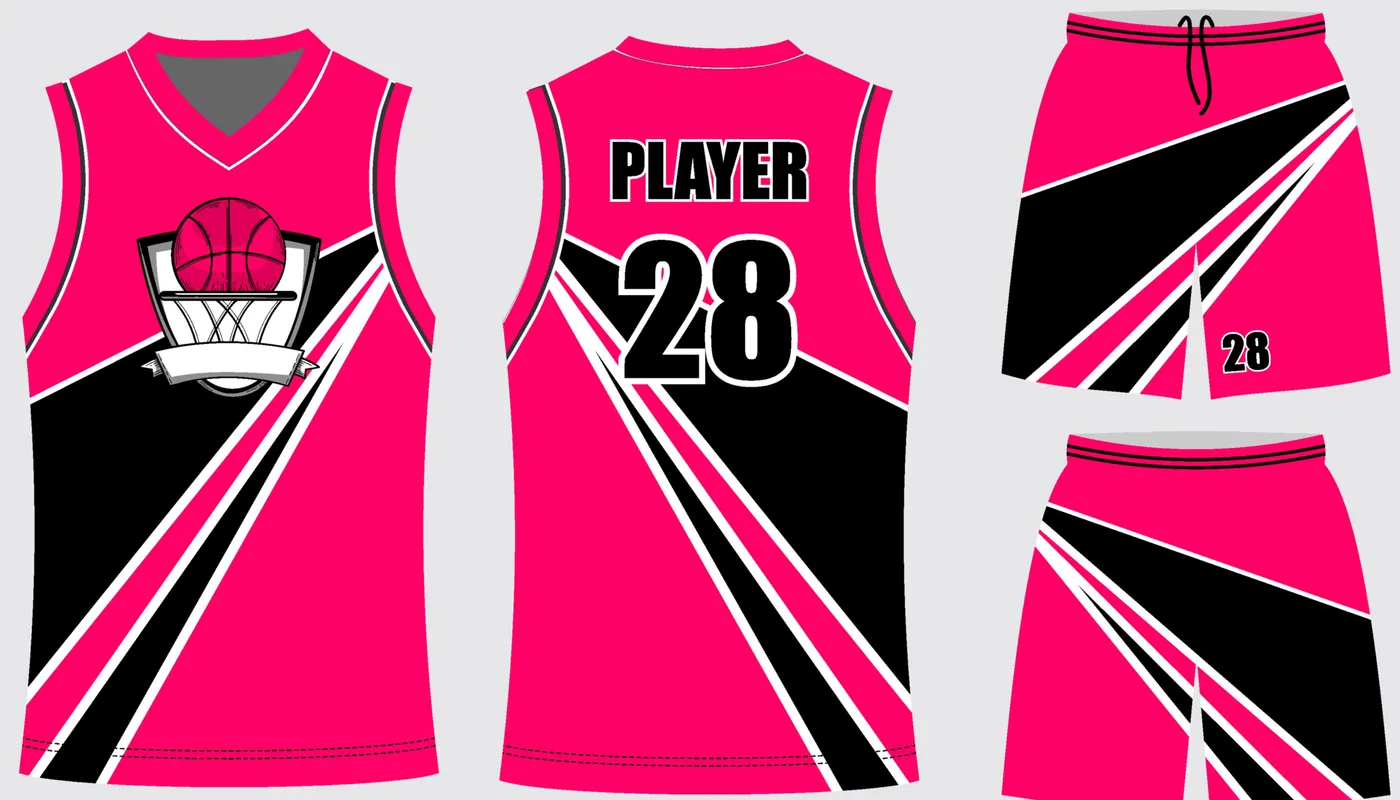Basketball Uniform Scarlet Onyx Surge — jersey and shorts