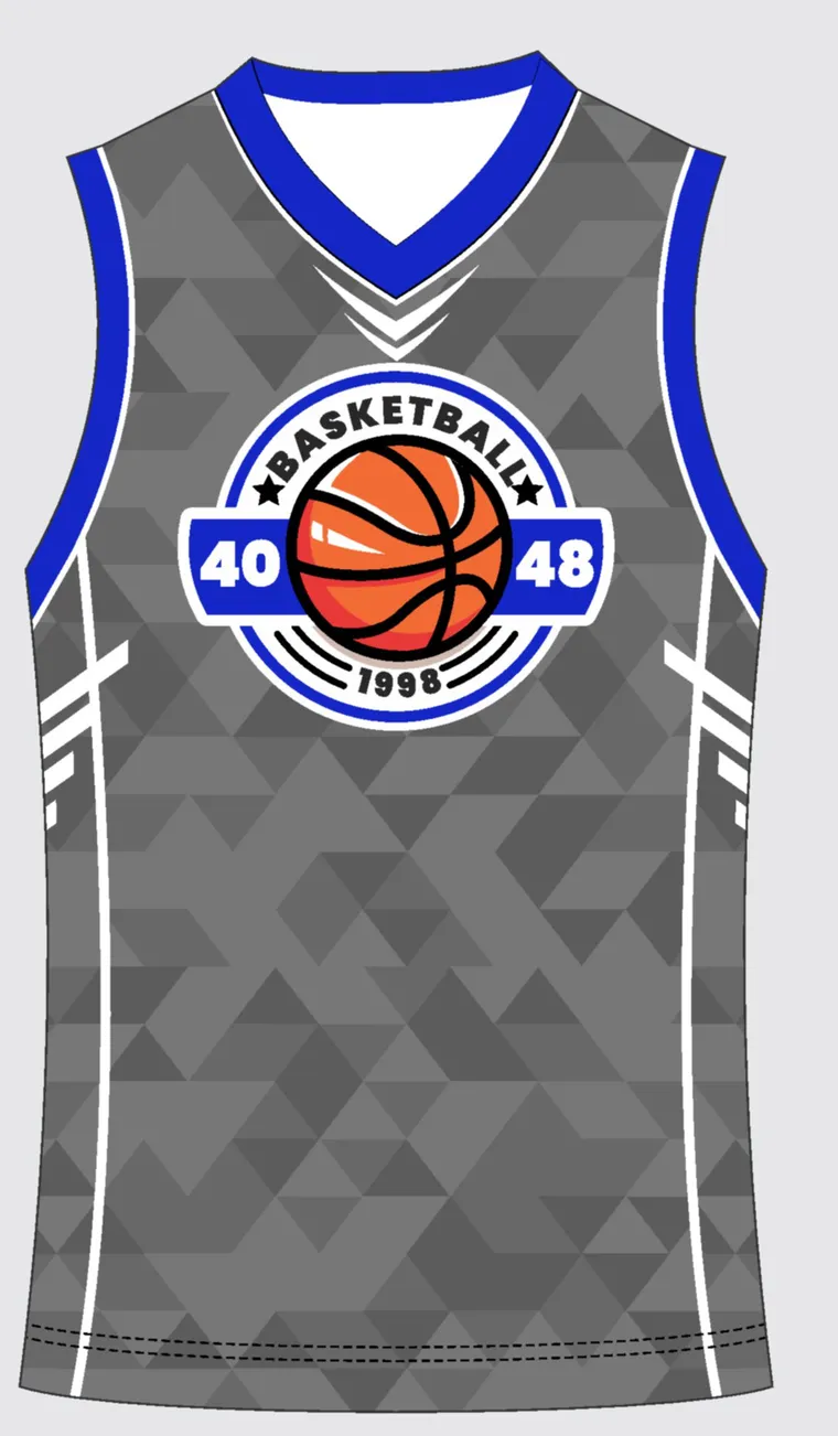 Basketball Uniform Steel Graphite custom jersey