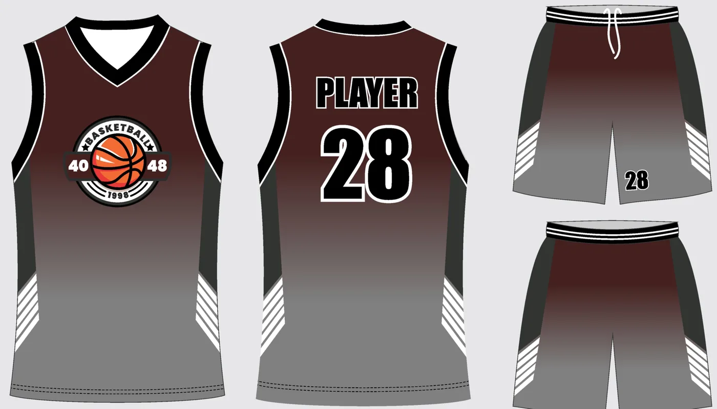 Basketball Uniform Steel Graphite Flux — jersey and shorts