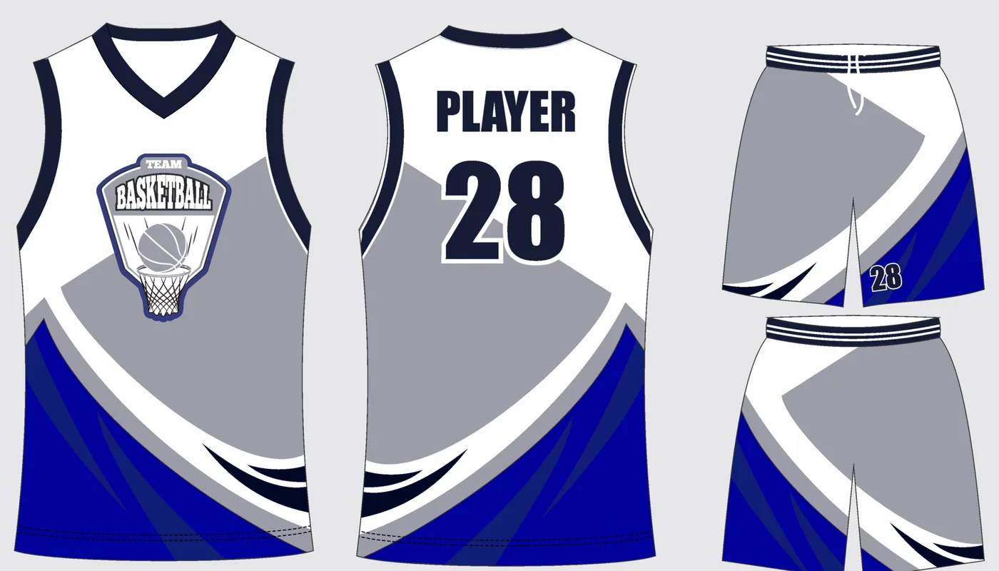 Basketball Uniform Steel Navy — jersey and shorts