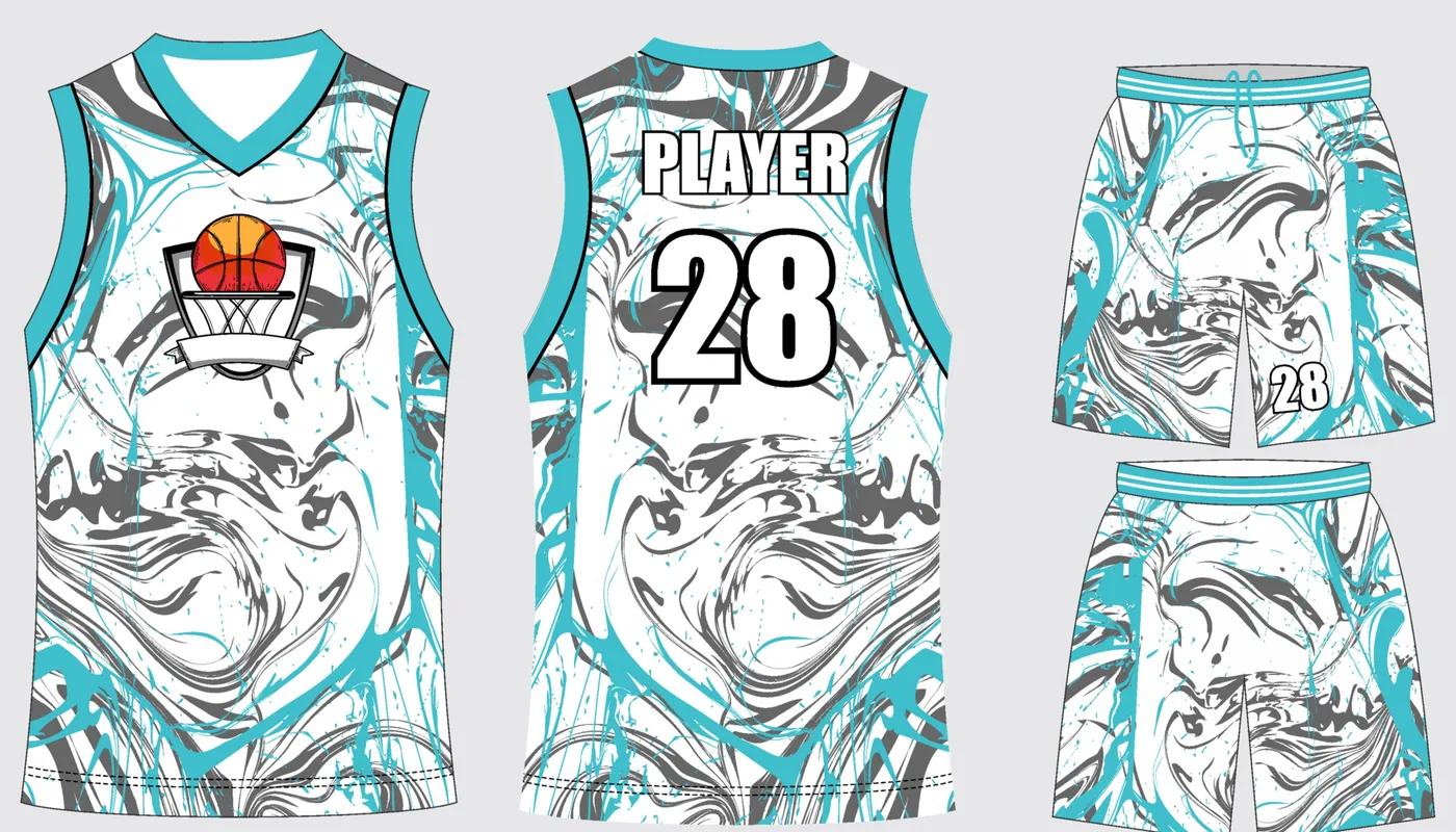 Basketball Uniform Steel Silver — jersey and shorts