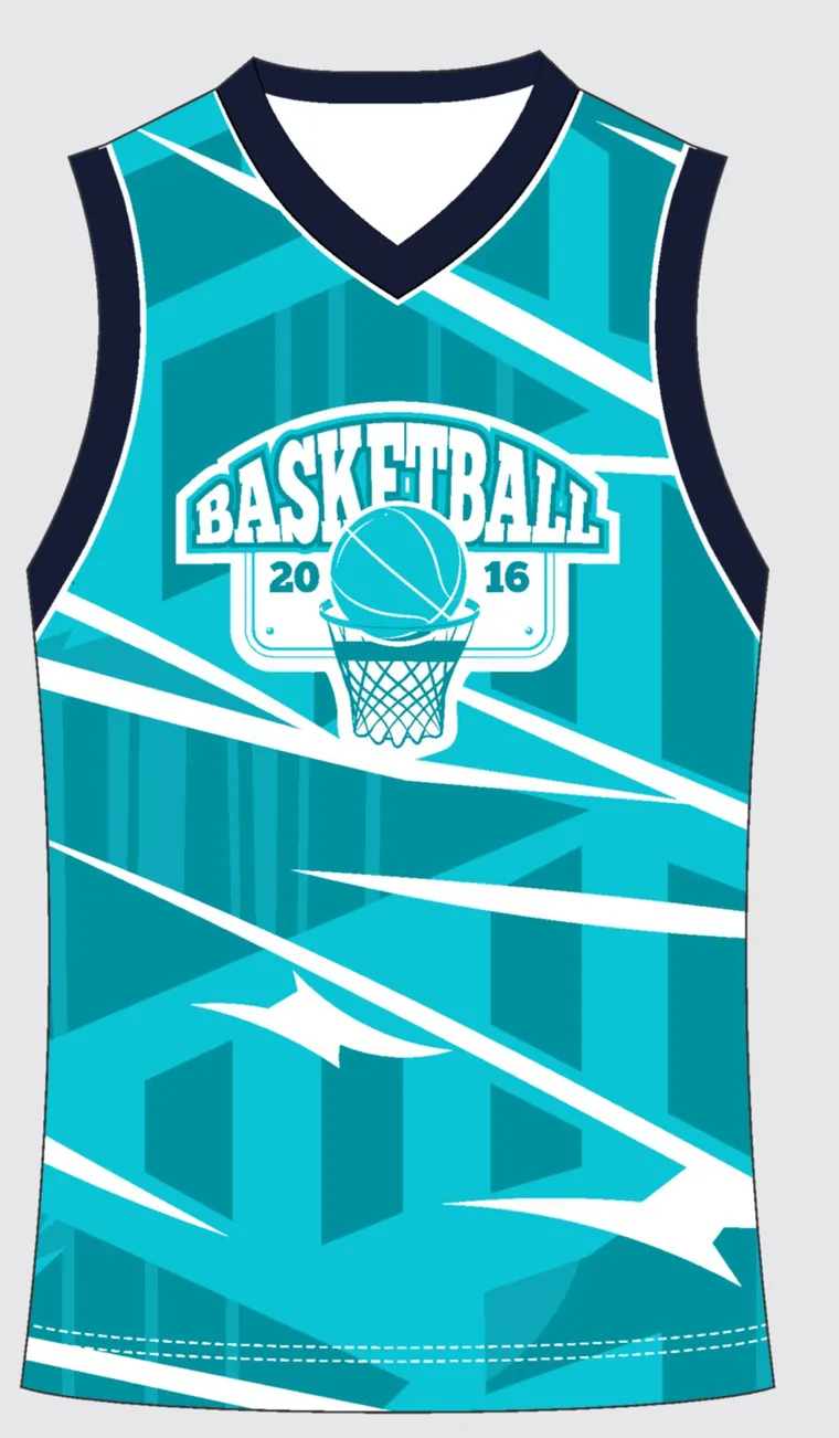 Basketball Uniform Teal Cyan custom jersey