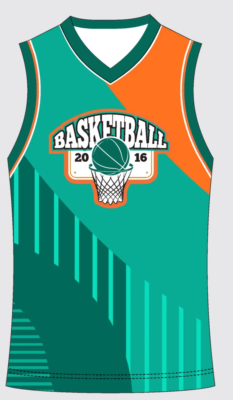 Basketball Uniform Teal Forest custom jersey
