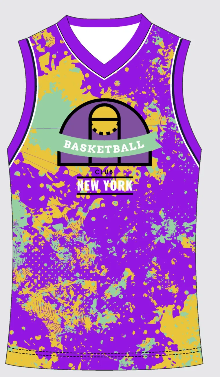 Basketball Uniform Violet Gold custom jersey