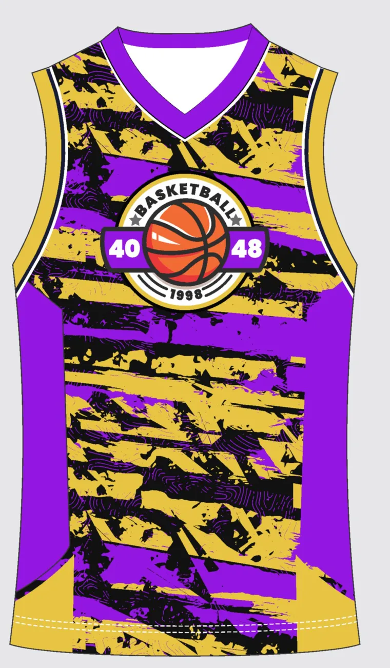 Basketball Uniform Violet Gold Rally custom jersey